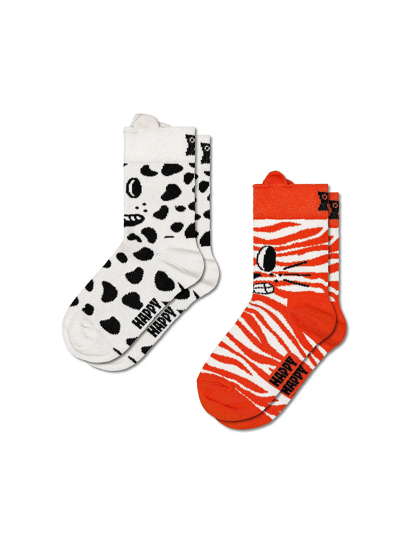 HAPPY SOCKS | Kinder Socken CAT & DOG 2er Pkg White | 